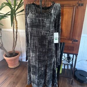 Karen Kane Black and White Sheath Dress Square Neck Cocktail